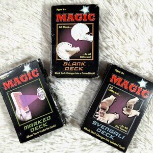 Set of 3 Magic Cards Decks - Svengali Deck + Marked Deck + Blank Deck
